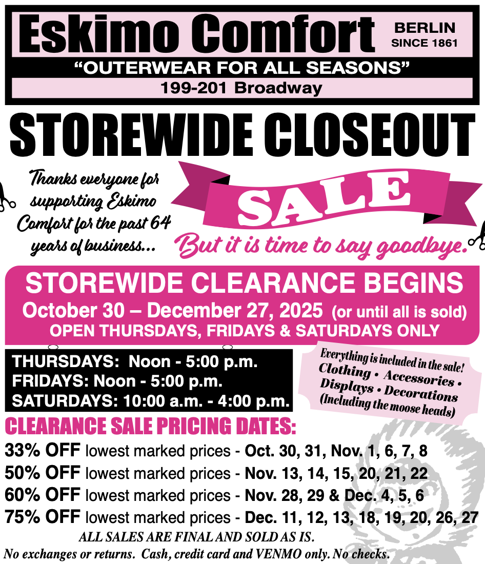 Eskimo Comfort sales flyer